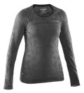Run LS Top Women- Dark Grey Melange - Titan Plus