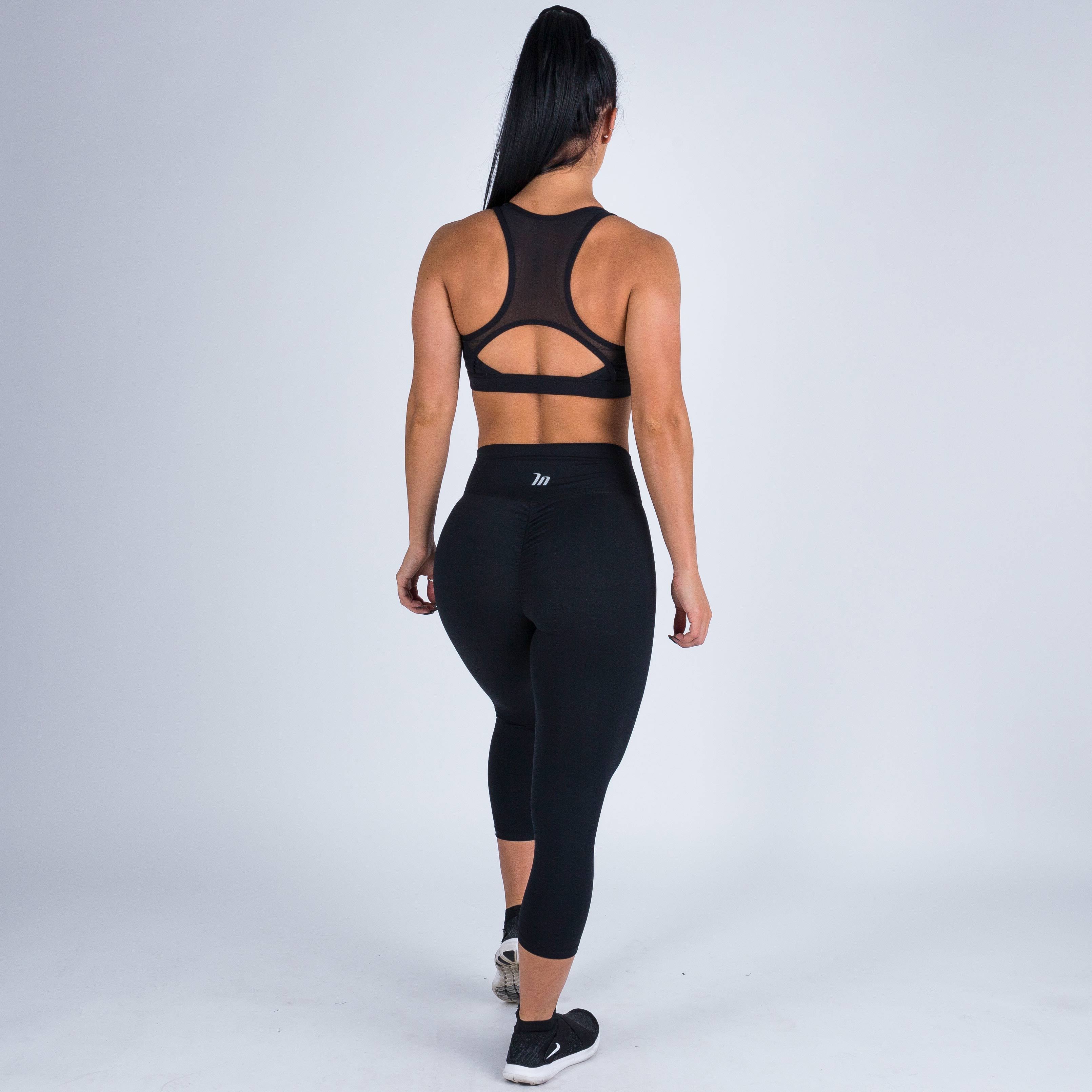 7/8 High Waist Scrunch Leggings – BLACK - Titan Plus