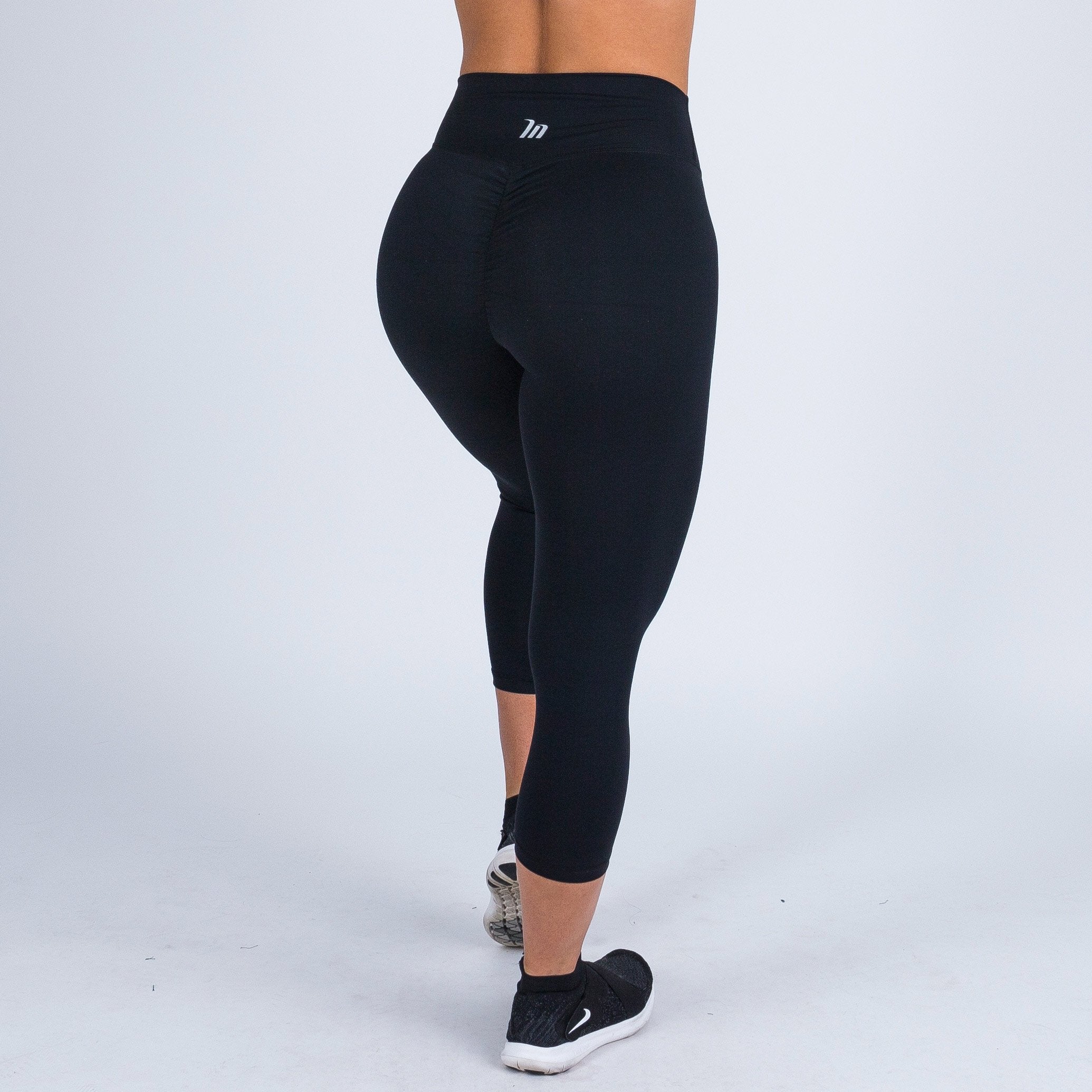 7/8 High Waist Scrunch Leggings – BLACK - Titan Plus