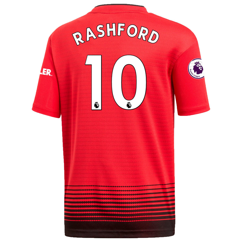 Men's adidas Marcus Rashford Red Manchester United 2018/19 Home Replica Player Jersey - Titan Plus