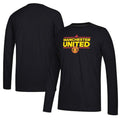 Men's adidas Black Manchester United Dassler Ultimate Long Sleeve climalite T-Shirt - Titan Plus