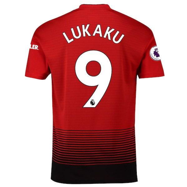 Men's adidas Romelu Lukaku Red Manchester United 2018/19 Home Replica Player Jersey - Titan Plus