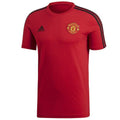 Men's adidas Red/Black Manchester United Three-Stripe Shoulder T-Shirt - Titan Plus
